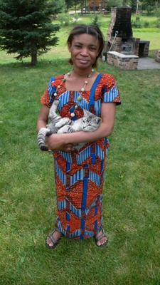Yaa and cat Yaa and cat