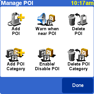 Manage POI