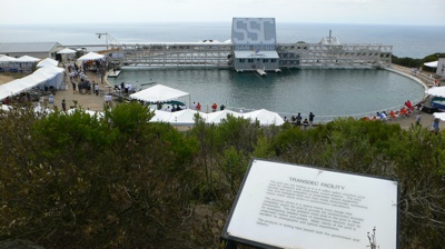 The giant pool where the comptetion took place